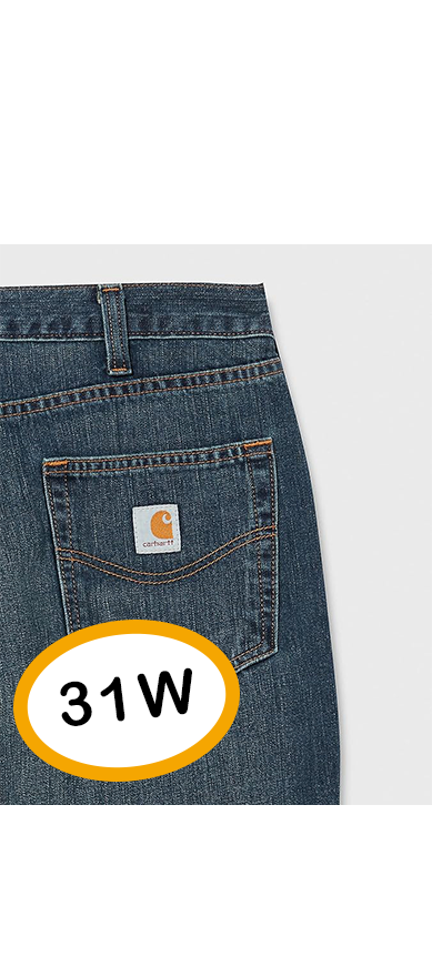 Carhartt Mens 31W Relaxed Fit Holter Jeans Straight Leg Denim Pants 101483-968