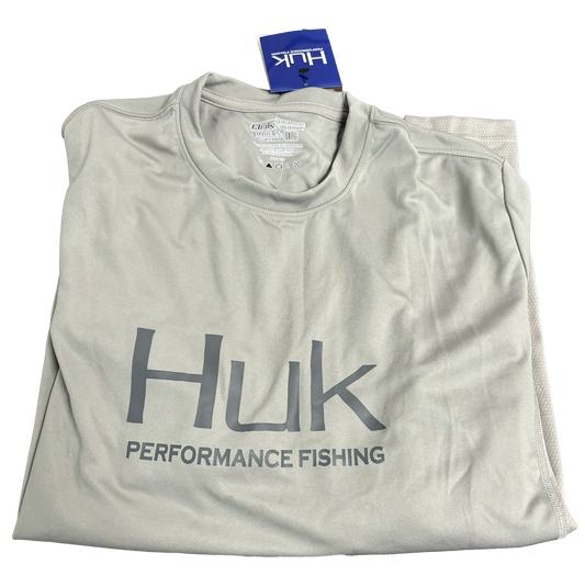 Huk Performance Fishing Olive manga larga #144273 Sun Shirt para hombre