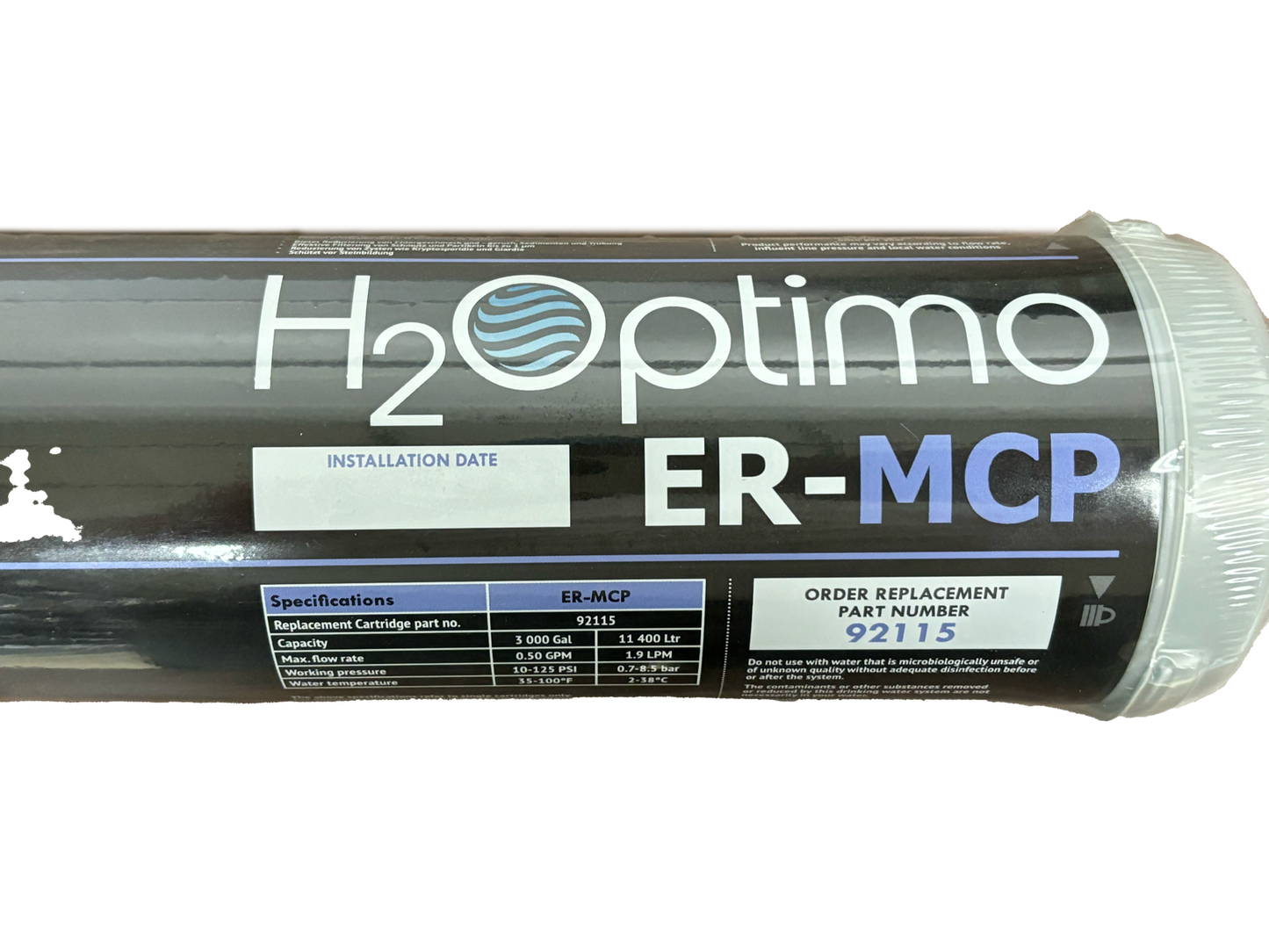 Reemplazo del filtro de agua H2Optimo ER-MCP 92115