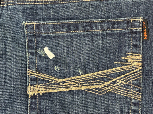 Cody James FR Men's Sidewinder Slim Straight Med Wash Work Jeans (DEFECTS) 37x35