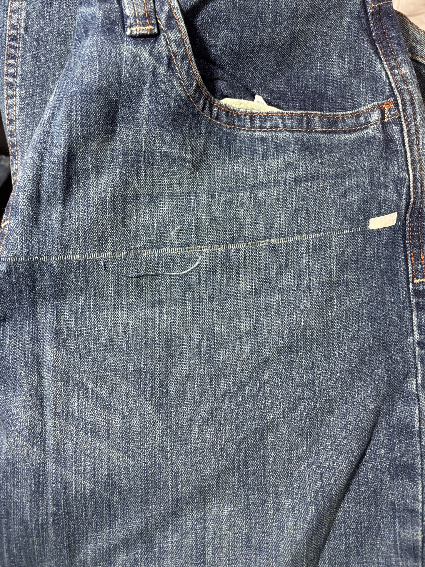 Cody James FR Men's Bozeman Med Wash Slim Bootcut Work Jeans (DEFECTS) 42x35