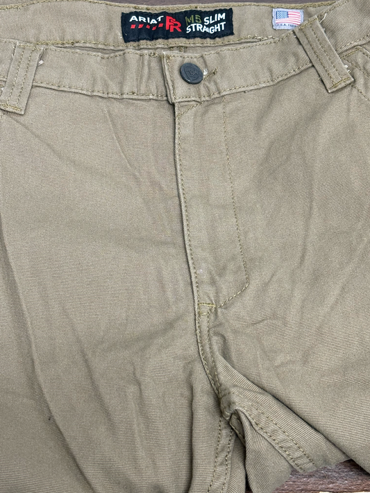 Ariat FR M5 Slim DuraLight Pantalón de pierna recta de lona elástica para hombre 10027705