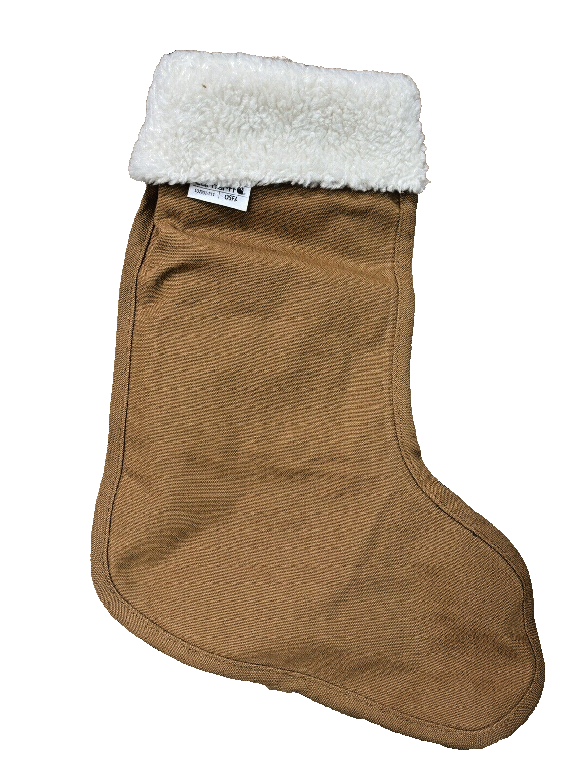 Carhartt Duck Canvas Khaki Brown Christmas Stocking Carhartt OSFA (New w/Defects)