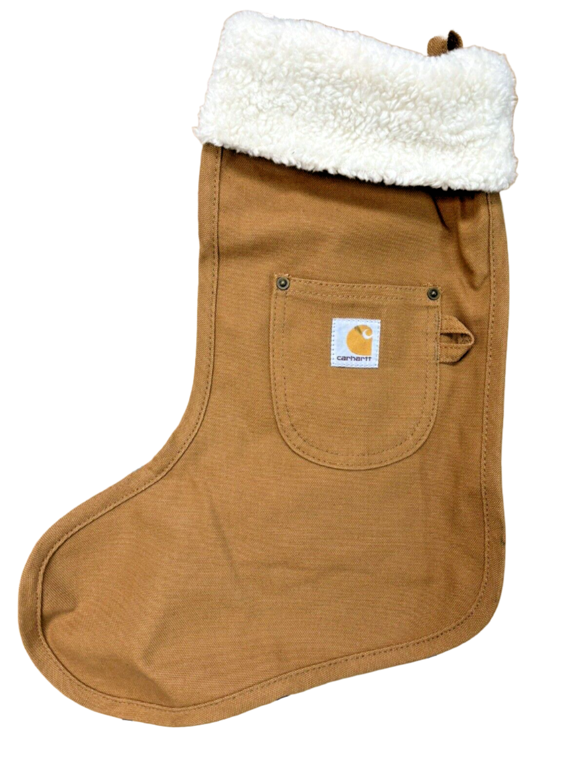 Carhartt Duck Canvas Khaki Brown Christmas Stocking Carhartt OSFA (New w/Defects)