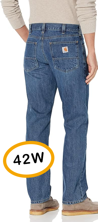 Carhartt Men's Relaxed Fit Holter Jeans Straight Leg Denim Pants 43x33 (AS-IS)