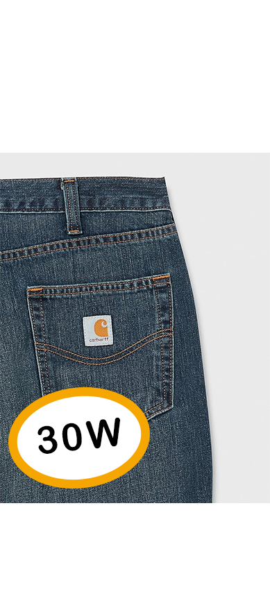 Carhartt Mens 30W Relaxed Fit Holter Jeans Straight Leg Denim Pants 101483-968