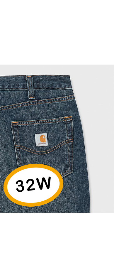 Carhartt Mens 32W Relaxed Fit Holter Jeans Straight Leg Denim Pants 101483-968