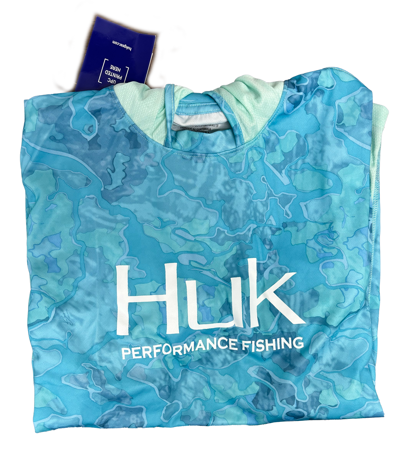 Huk Performance Fishing Camo Hooded Long Sleeve Seafoam #144273 Sun Shirt Mens