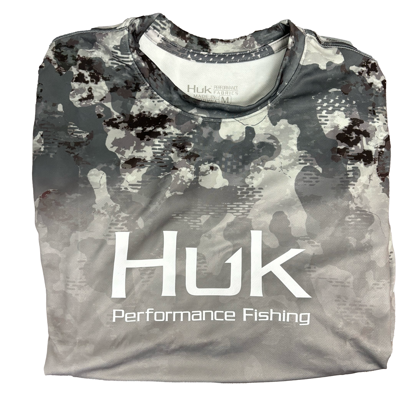 Huk Performance Fishing Camo Long Sleeve Gray #144273 Sun Shirt Mens