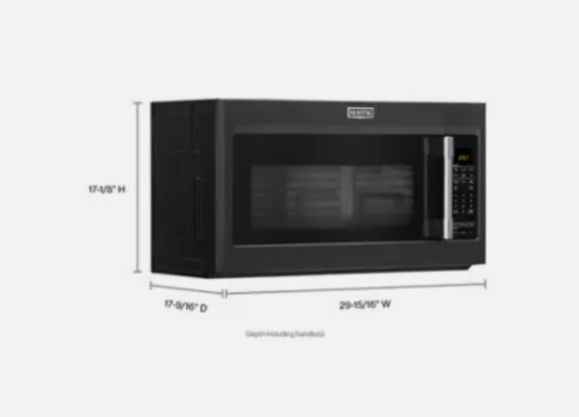 Maytag MMV5227JK 1.9 Cu. Pie. Microondas sobre la cocina