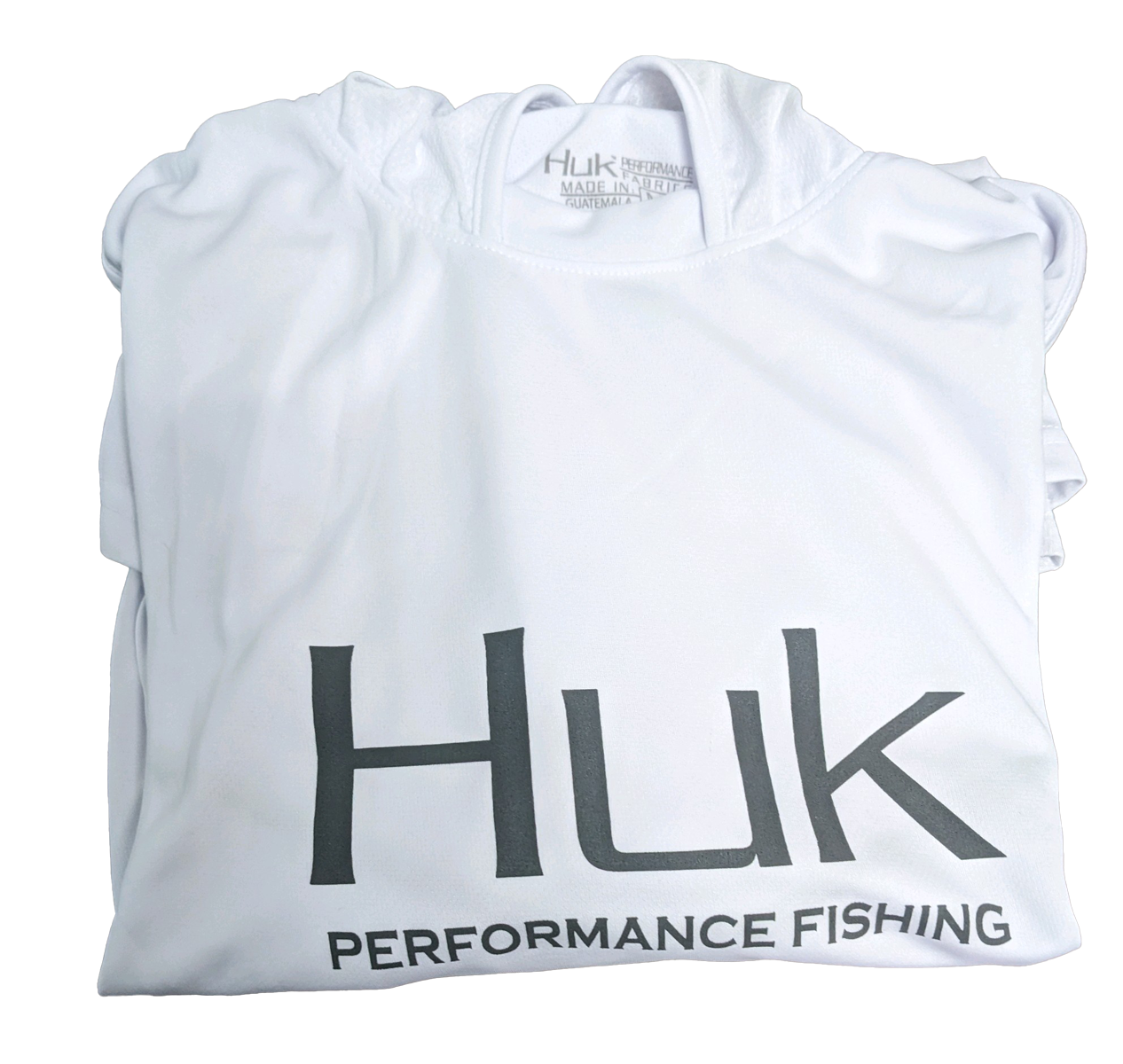 Huk Performance Fishing con capucha de manga larga blanco #144273 Sun Shirt para hombre