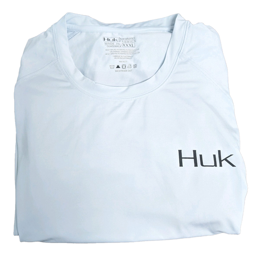 Huk Performance Fishing Long Sleeve White with Graphic #144273 Sun Shirt Mens