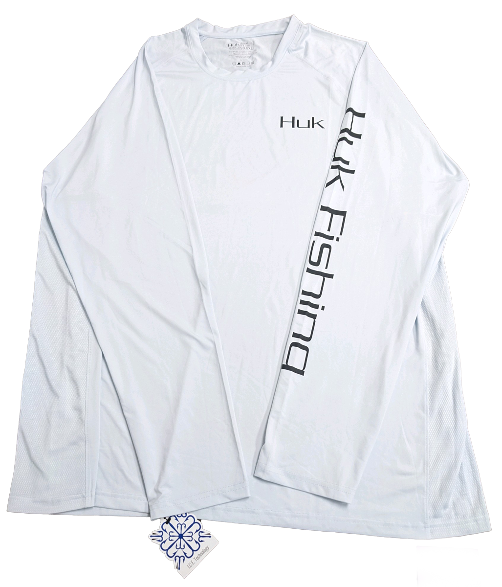 Huk Performance Fishing Long Sleeve White with Graphic #144273 Sun Shirt Mens