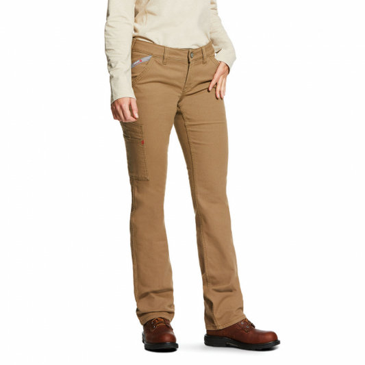 Ariat Women's FR Duralight Stretch Canvas Straight Mid Rise Pant 10030273