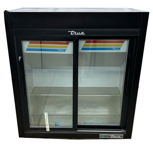 True GDM-09-SQ-HC-60 Two-Glass Door Refrigerated Merchandiser (S & D / AS-IS)