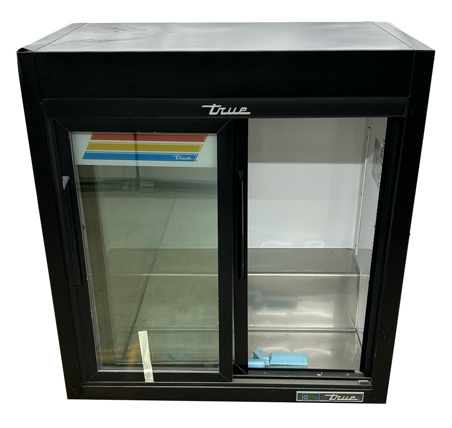 True GDM-09-SQ-HC-60 Two-Glass Door Refrigerated Merchandiser (S & D / AS-IS)