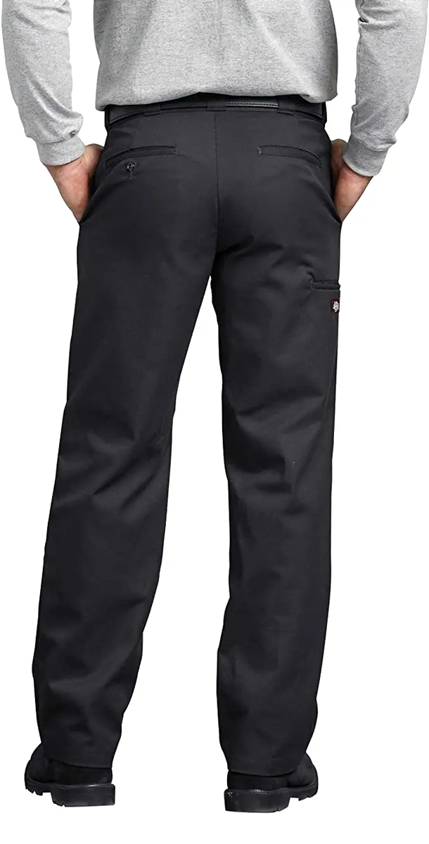 Dickie's Pantalones de trabajo flexibles y holgados con doble rodilla para hombre