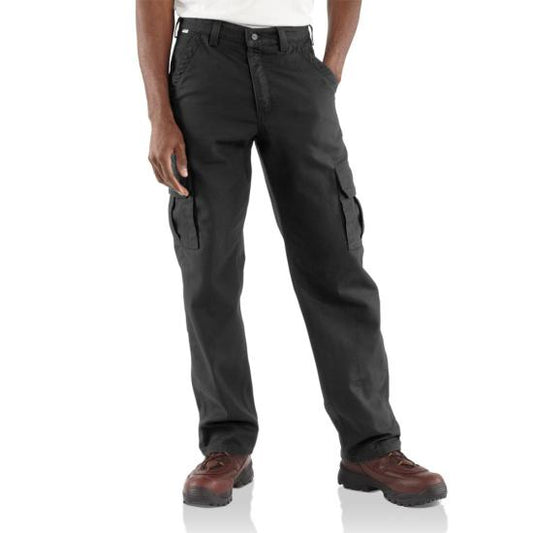 Carhartt Mens FRB240 - Pantalón cargo de lona resistente al fuego, holgado y de ajuste original 