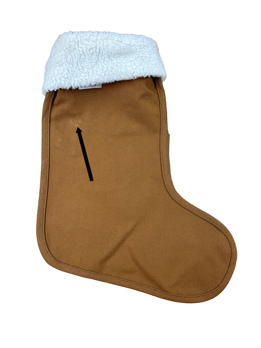 Carhartt Duck Canvas Khaki Brown Christmas Stocking Carhartt OSFA (New w/Defects)