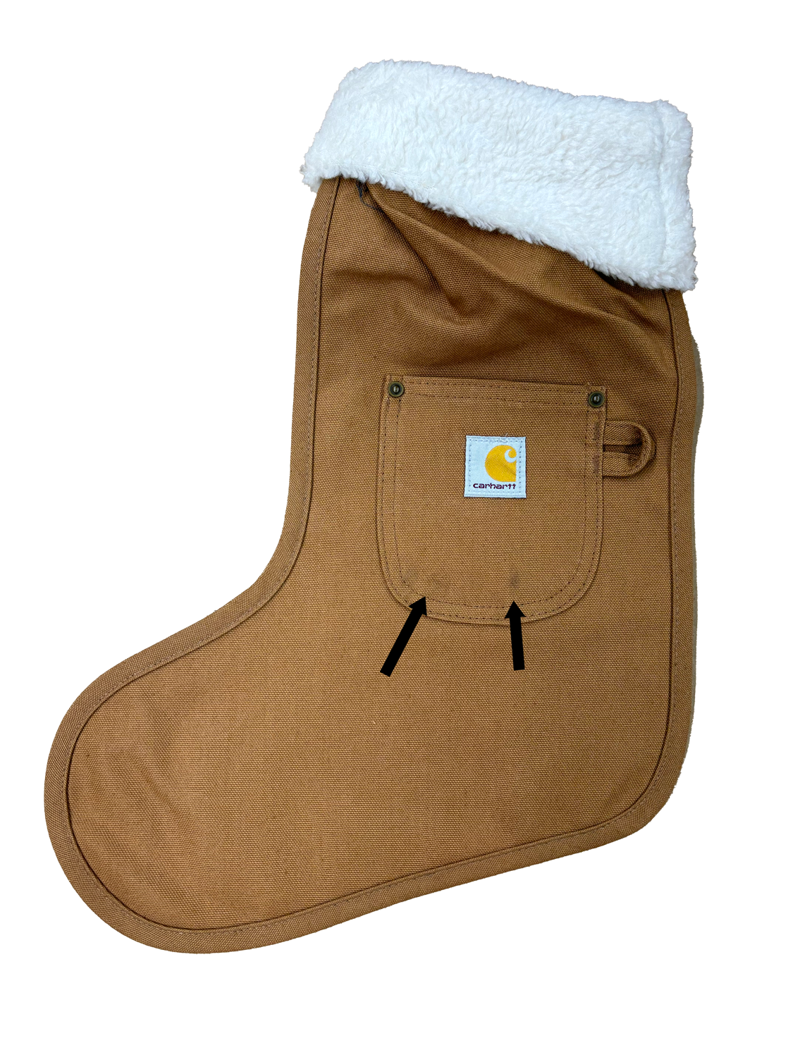 Carhartt Duck Canvas Khaki Brown Christmas Stocking Carhartt OSFA (New w/Defects)