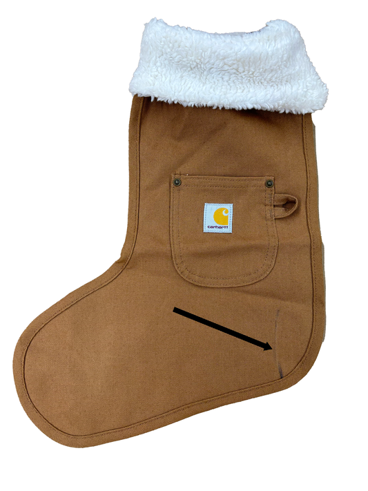 Carhartt Duck Canvas Khaki Brown Christmas Stocking Carhartt OSFA (New w/Defects)