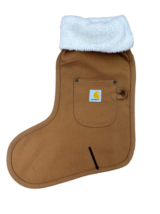 Carhartt Duck Canvas Khaki Brown Christmas Stocking Carhartt OSFA (New w/Defects)