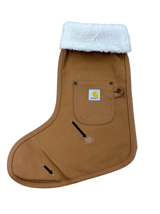 Carhartt Duck Canvas Khaki Brown Christmas Stocking Carhartt OSFA (New w/Defects)