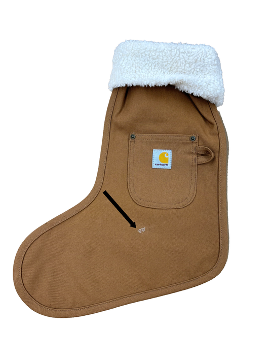 Carhartt Duck Canvas Khaki Brown Christmas Stocking Carhartt OSFA (New w/Defects)