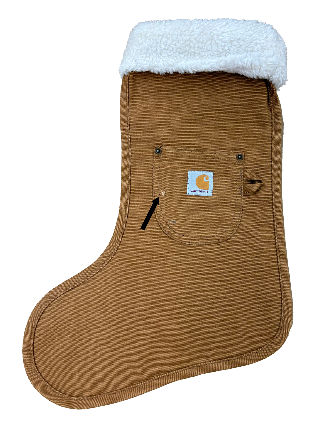 Carhartt Duck Canvas Khaki Brown Christmas Stocking Carhartt OSFA (New w/Defects)