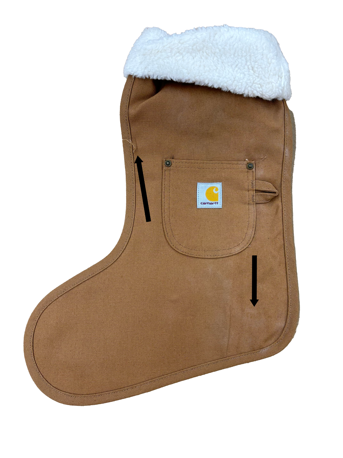 Carhartt Duck Canvas Khaki Brown Christmas Stocking Carhartt OSFA (New w/Defects)