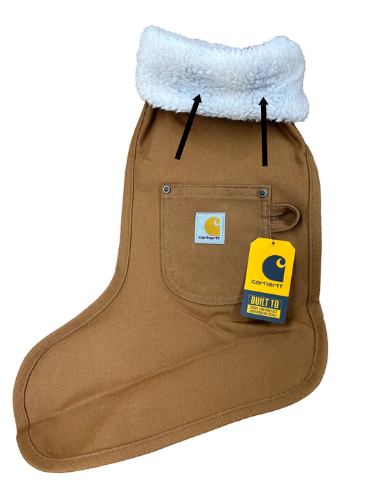 Carhartt Duck Canvas Khaki Brown Christmas Stocking Carhartt OSFA (New w/Defects)