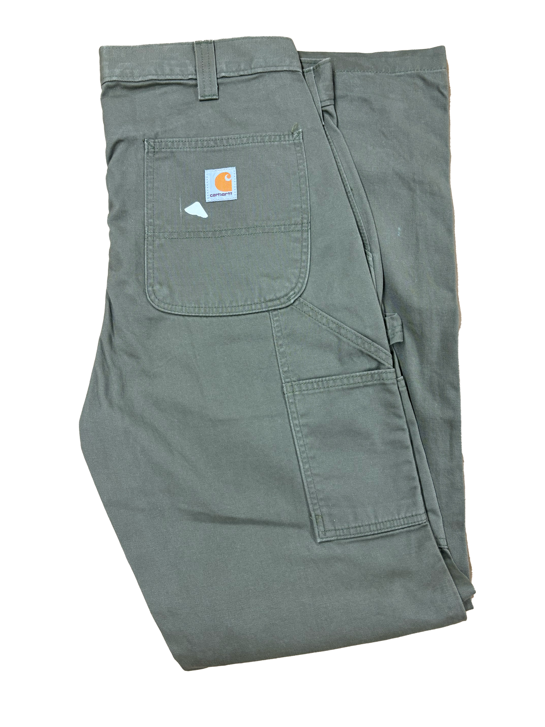 Carhartt Mens Utility Twill Work Pant - Relaxed Fit -Army Green 34x34 (AS-IS)