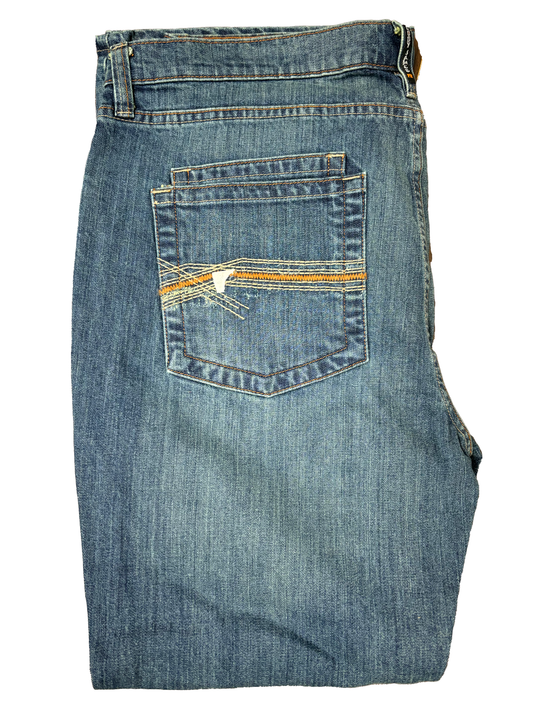 Cody James FR Men's Bozeman Med Wash Slim Bootcut Work Jeans (w Defects) 40x32