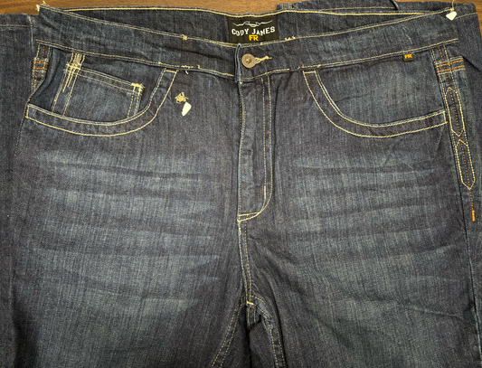 Cody James FR Mens Millikin Dark Slim Bootcut Work Jeans (New w/Defects) 34x36