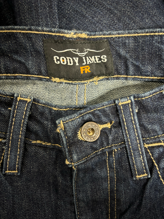 Cody James FR Mens Millikin Dark Slim Bootcut Work Jeans (New w/Defects) 34x38