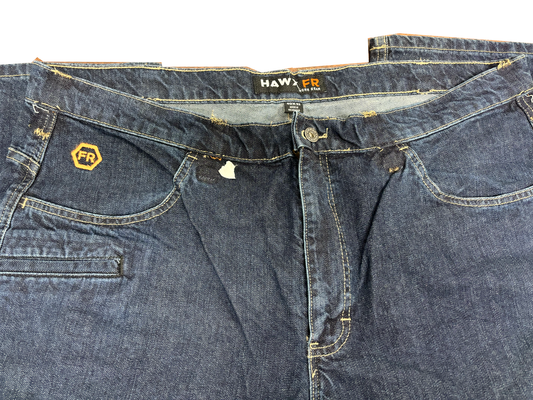 Hawx Mens FR Denim Straight Work Jeans 40x32 (New w/Defects - As-Is)