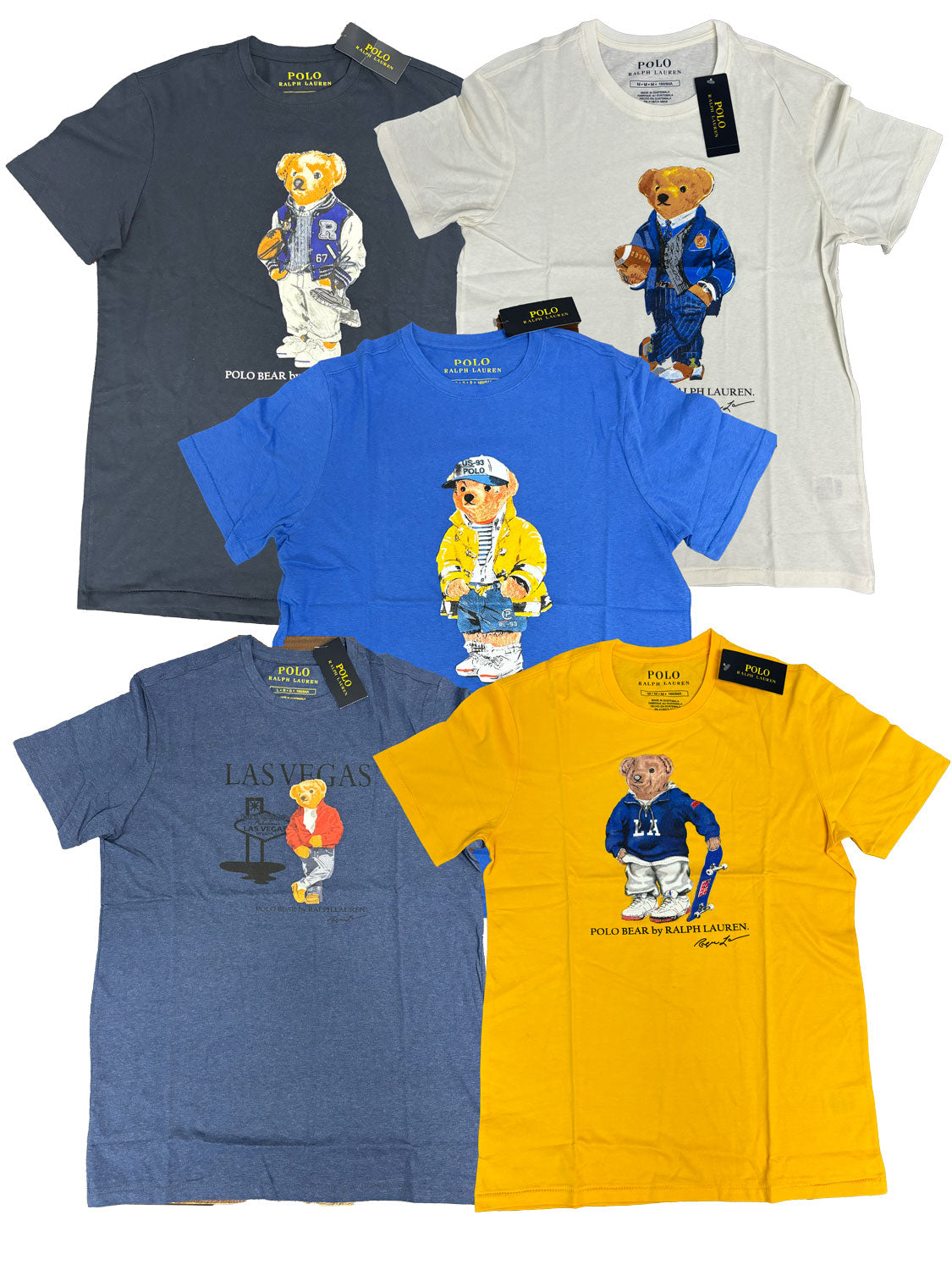 Ralph Lauren Polo Bear Algodón Camisetas Manga Corta (Camisa Individual)